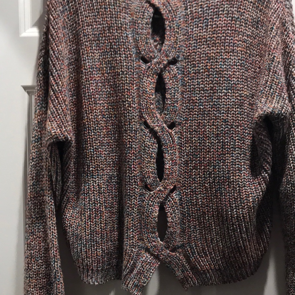 Express Cable Knit Split Back Sweater - Small Nwot - image 7